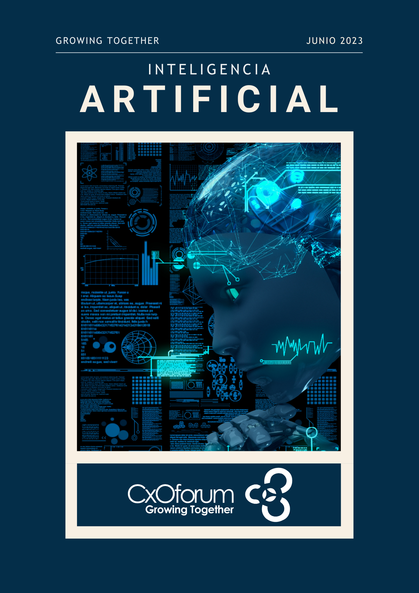 Portada de la revista Growing Together, edición No. 13: Inteligencia Artificial