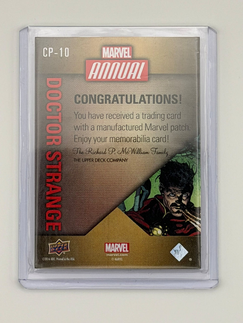 Doctor Strange Marvel Annual Manufactured Patch Card - TC-RAW-0001