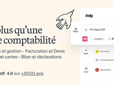 Logo Indy et explication de l'app de comptabilité