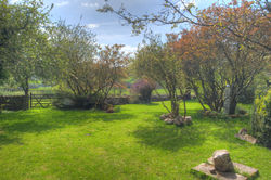 Rear garden with gate and obelisk