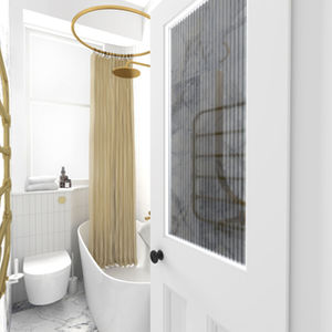 Bathroom with gold