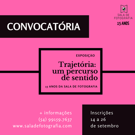 Convocatória - 15 anos da Sala de Fotografia