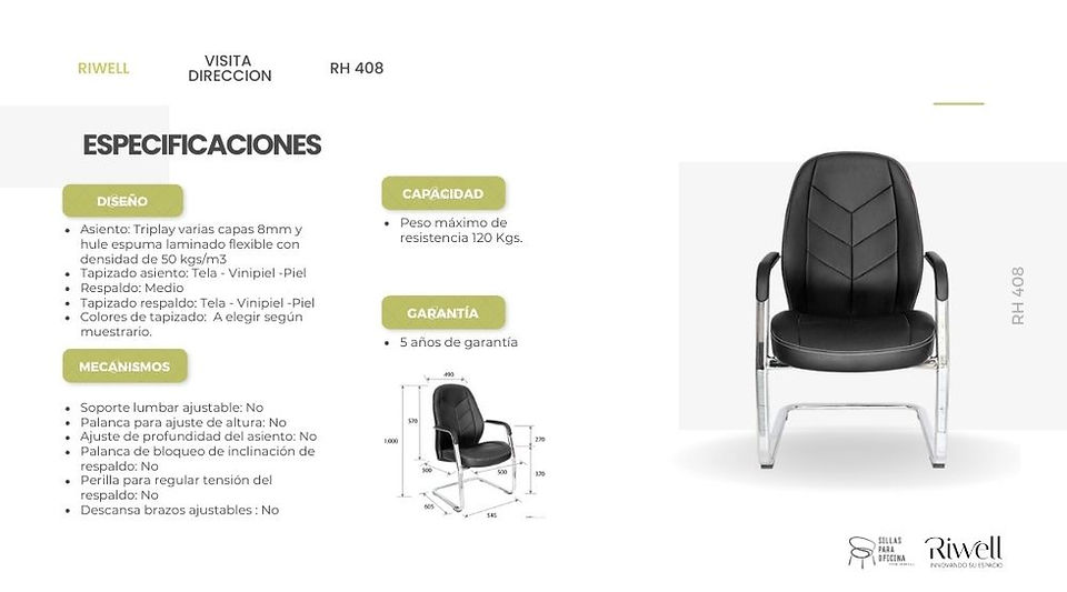 Encuentra la silla de oficina ideal en RIWELL. Contamos con una gama completa de sillas ergonómicas 