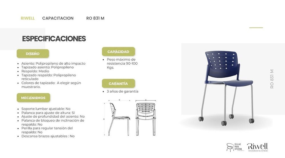 Diseño y ergonomía en cada asiento. Descubre la línea de sillería de RIWELL para entornos corporativ