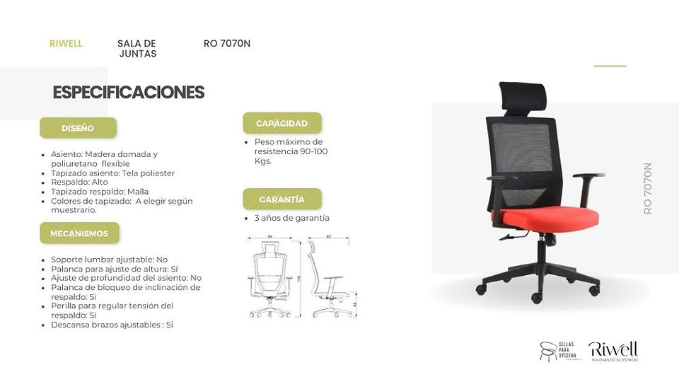Diseño y ergonomía en cada asiento. Descubre la línea de sillería de RIWELL para entornos corporativ