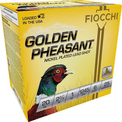Fiocchi Golden Pheasant 20GA 2.75" 1oz 6Shot 25 RDS