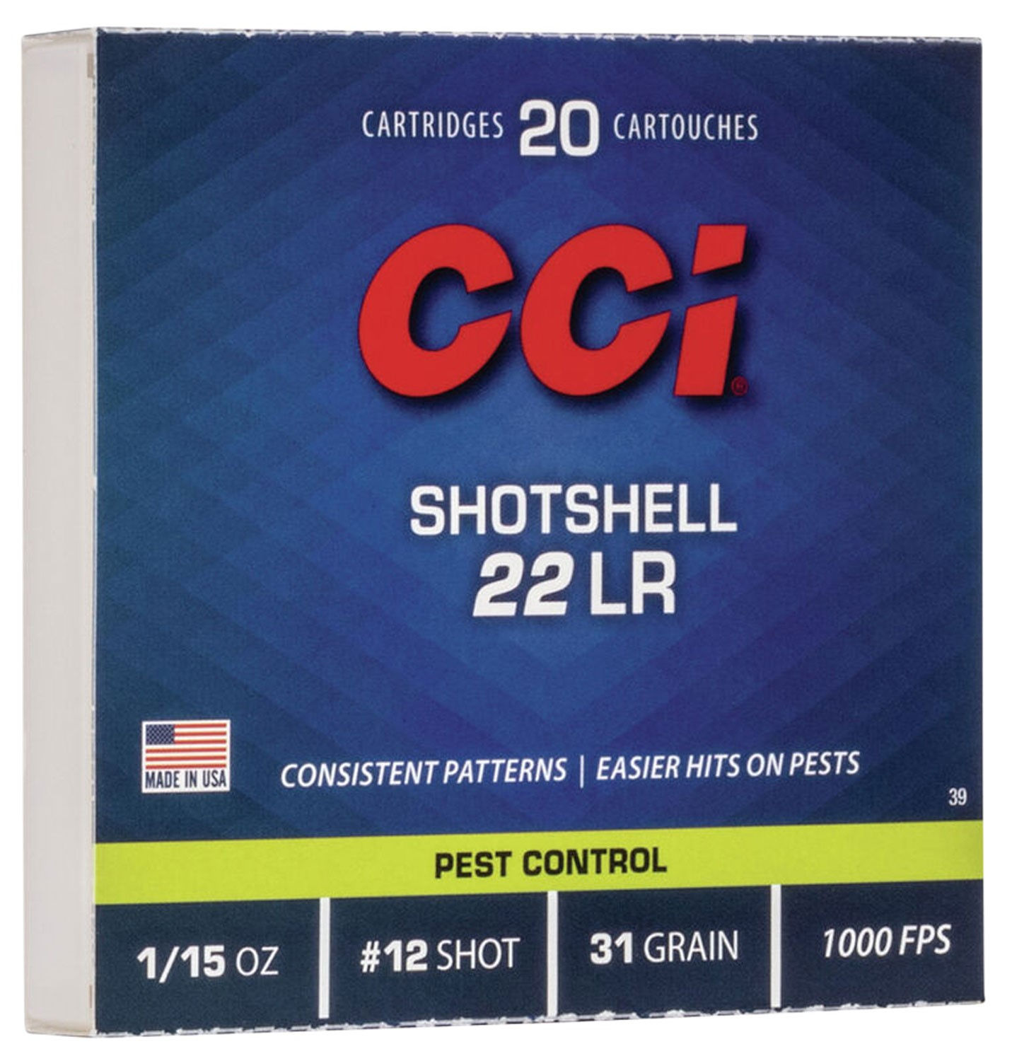 CCI 22LR Shotshell 1/15oz #12 Shot