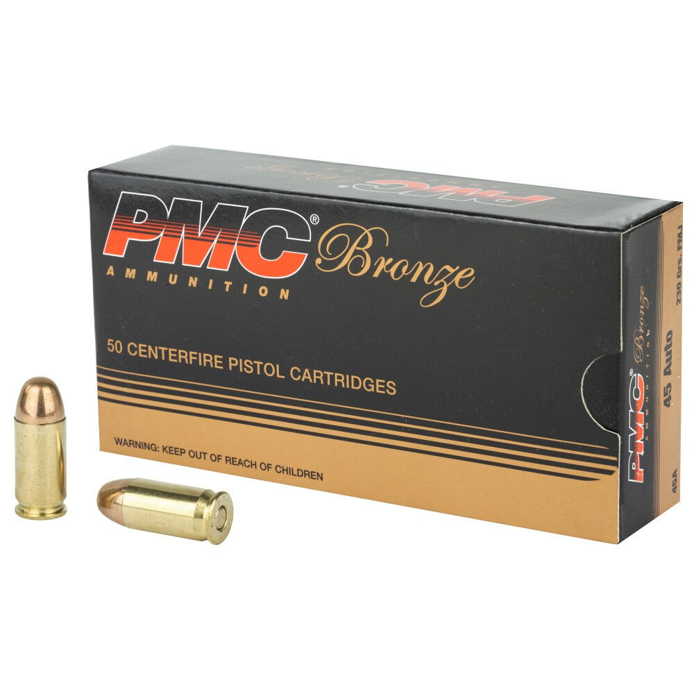 PMC, Bronze, 45ACP, 230 Grain, Full Metal Jacket, 50 Round Box