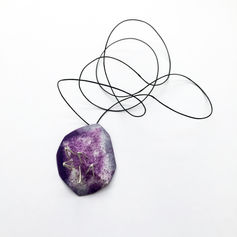 Cosmos Collection - necklace made from resin, silver and Tuff Cord