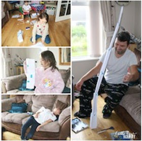 Homeschool science and engineering course - student building pape tower 