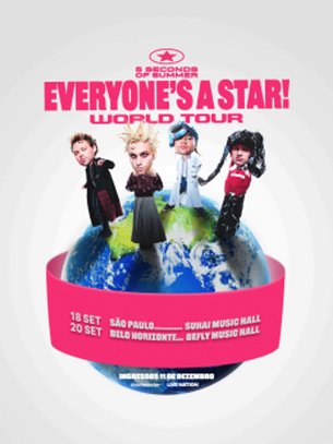 5 Seconds of Summer confirma retorno ao Brasil com a turnê mundial "EVERYONE’S A STAR!"