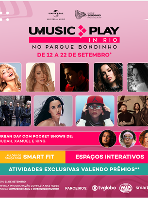 UMusic Play In Rio 2024: uma experiência musical inesquecível no Parque Bondinho Pão de Açúcar®