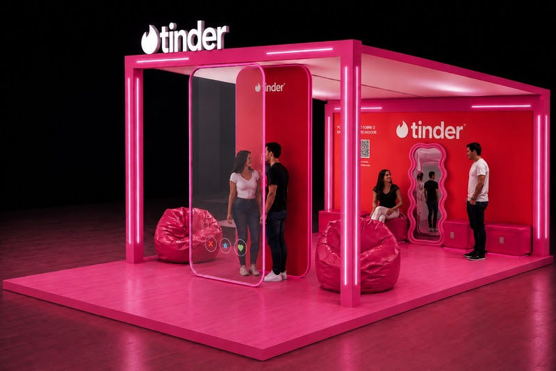 Tinder leva experiência instagramável ao Village Superbet durante o campeonato mundial de futebol