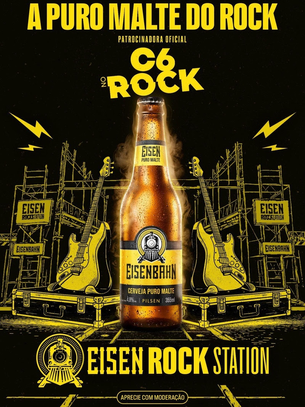 Eisenbahn patrocina a 1ª edição do C6 no Rock e anuncia a "Rota do Rock" em SP e Santo André