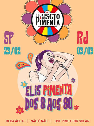 Bloco do Sargento Pimenta celebra 15 anos com homenagem a Elis Regina no Carnaval 2025
