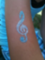 Treble Clef Glitter Tattoo