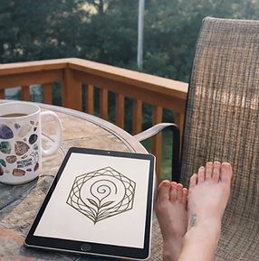 Jasmine Hornberger sitting and enjoying the outdoors while writing What Moved Me blog