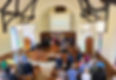 Church members worshipping