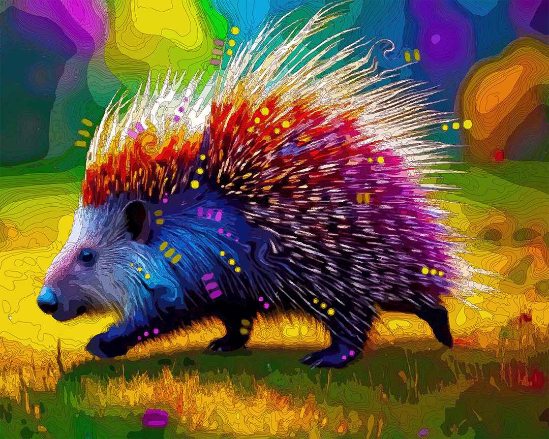 The Strolling Porcupine Mini Print (Ltd. Edition)