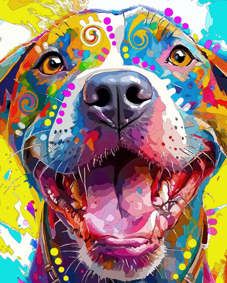 The Super Excited Pittie Mini Print (Ltd. Edition)