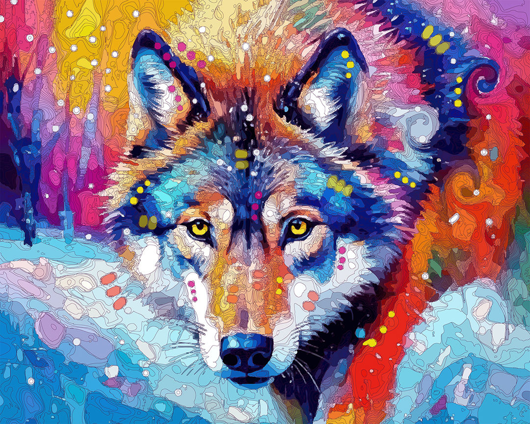 The Snow Prowl Wolf Mini Print (Ltd. Edition)