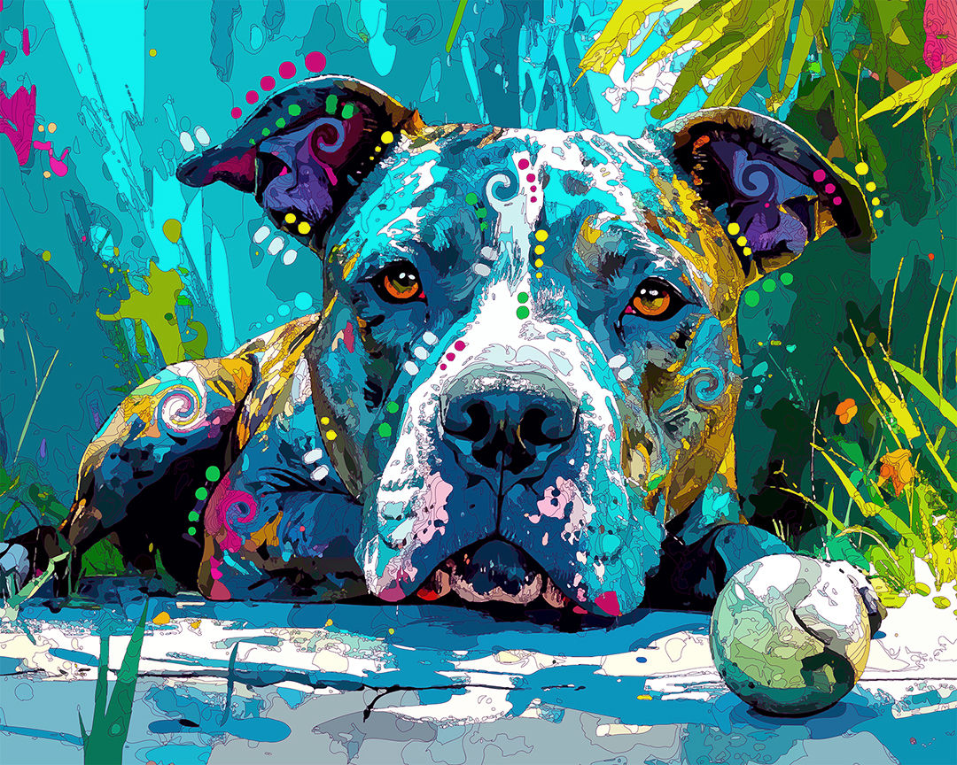 The Too Lazy For Summer Pittie Mini Print (Ltd. Edition)