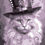 Thumbnail: The Top Hat White Kittie Mini Print (Ltd. Edition)