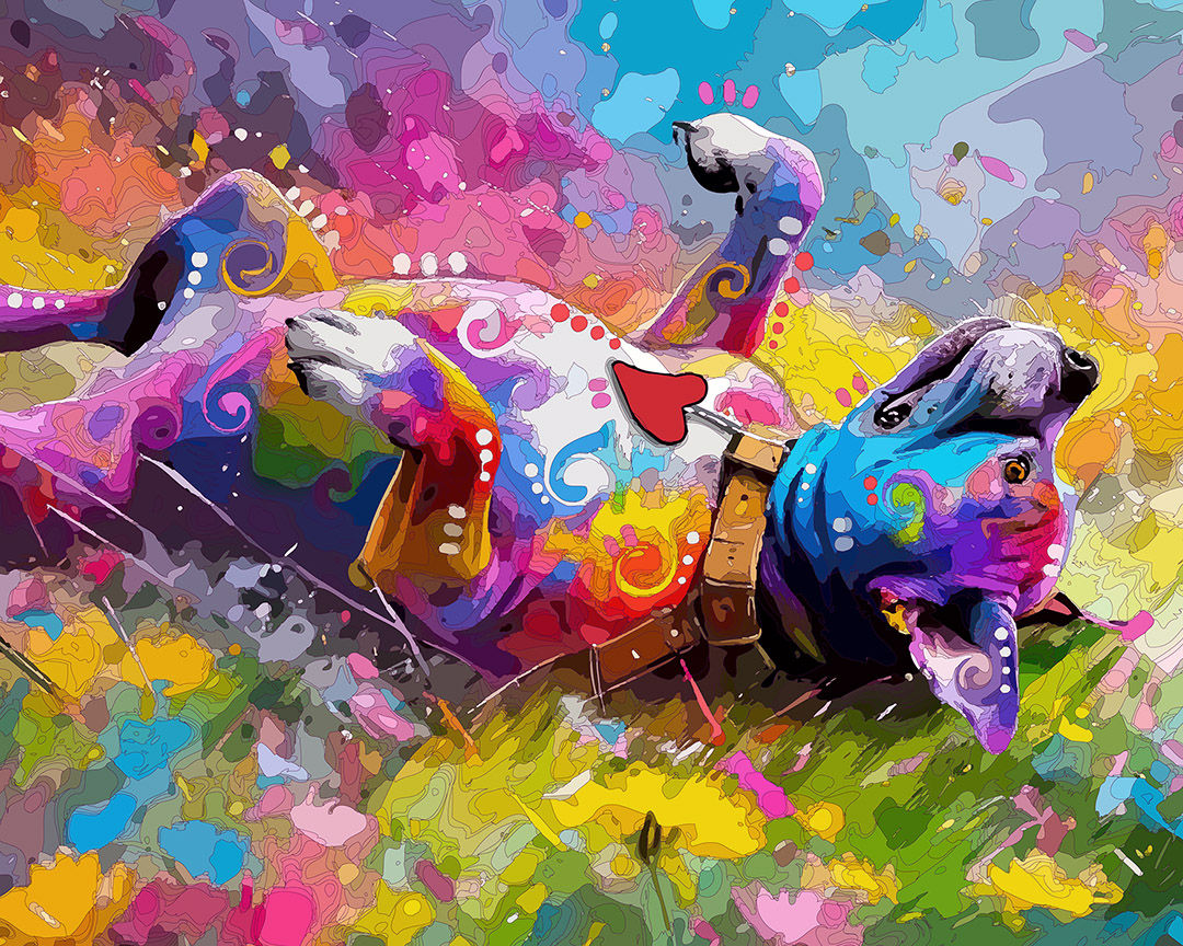 The Belly Rub Pittie Mini Print (Ltd. Edition)