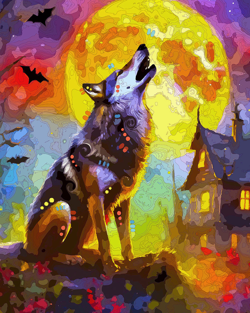 The Haunted Howling Wolf Mini Print (Ltd. Edition)