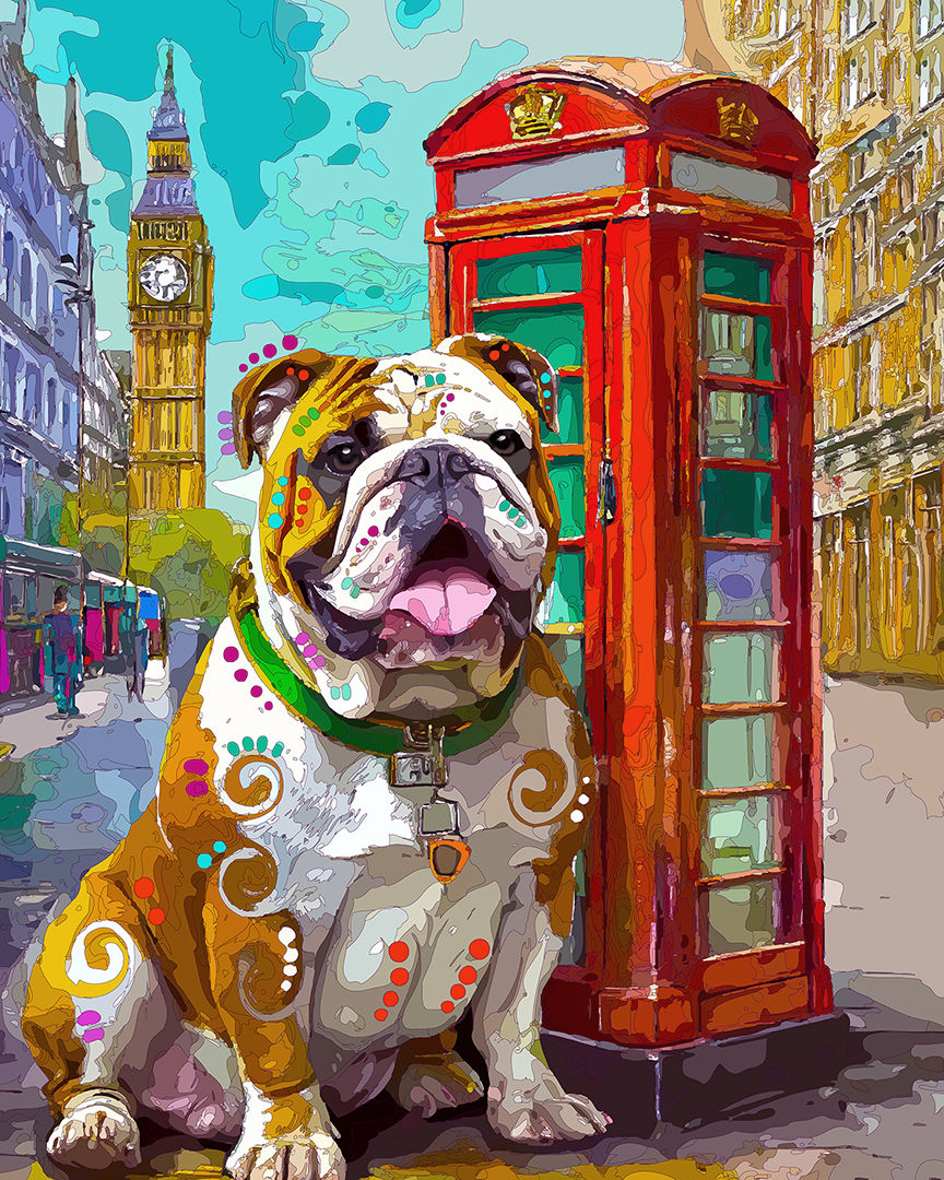 The Phone Box Bulldog Mini Print (Ltd. Edition)