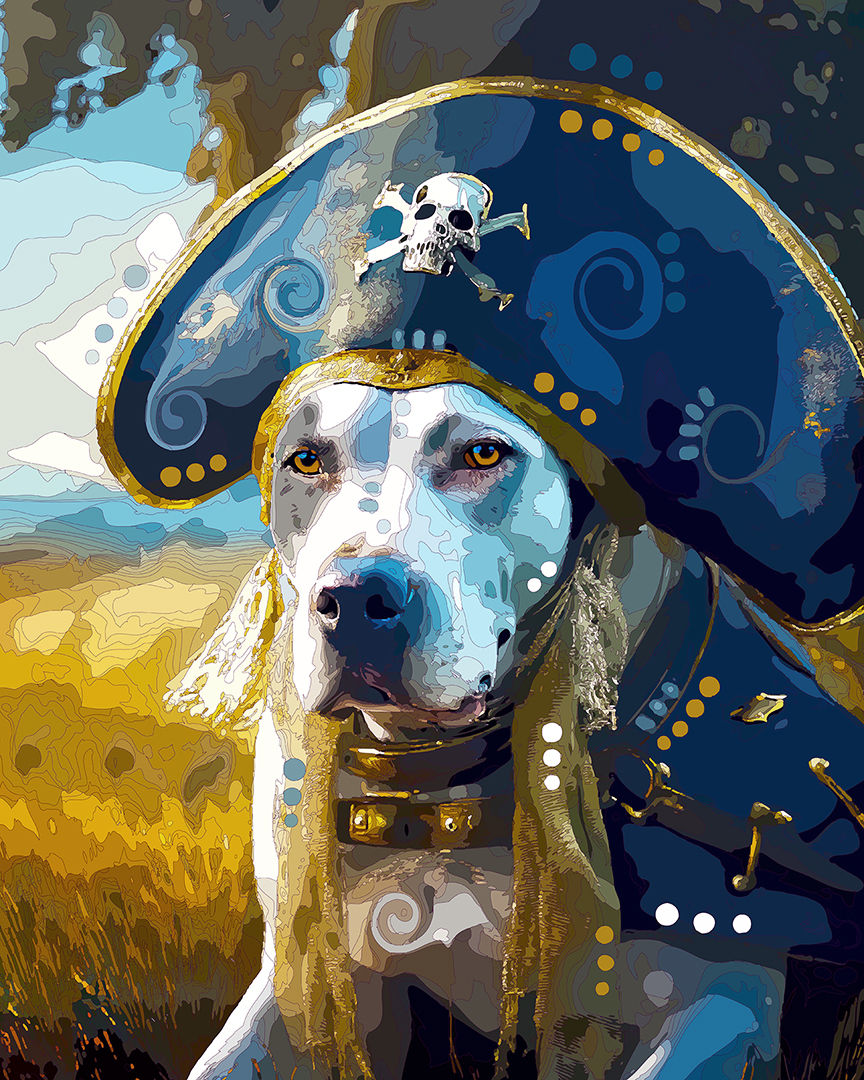 The Swashbuckler Pittie Mini Print (Ltd. Edition)