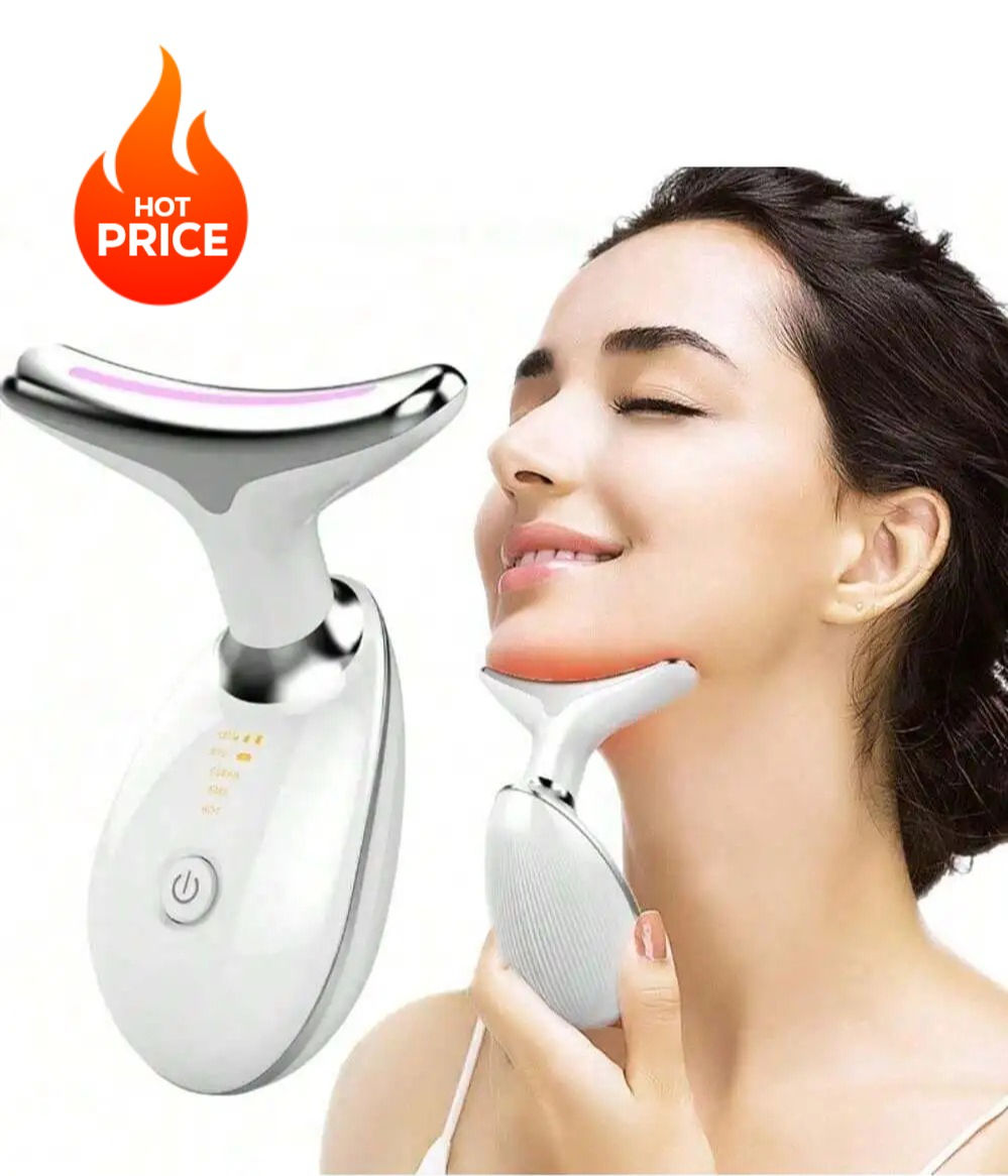 At Home Facial Lifting Tool 5-in-1 EMS Microcurrent LED Light Vibration Massager