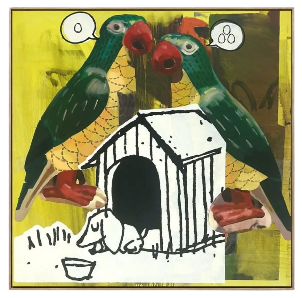 "El Nido", oil in canvas, 55 x 55 in, 2025.