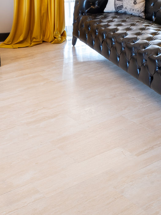 Honed filled veincut travertine