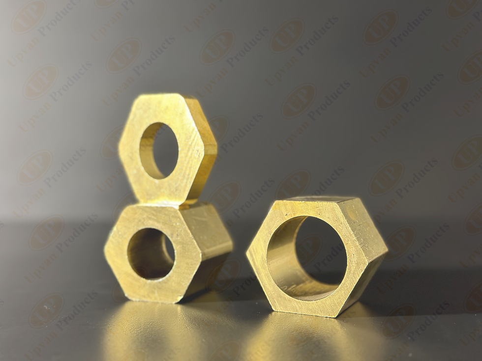 Brass Hollow Rods Hexagone