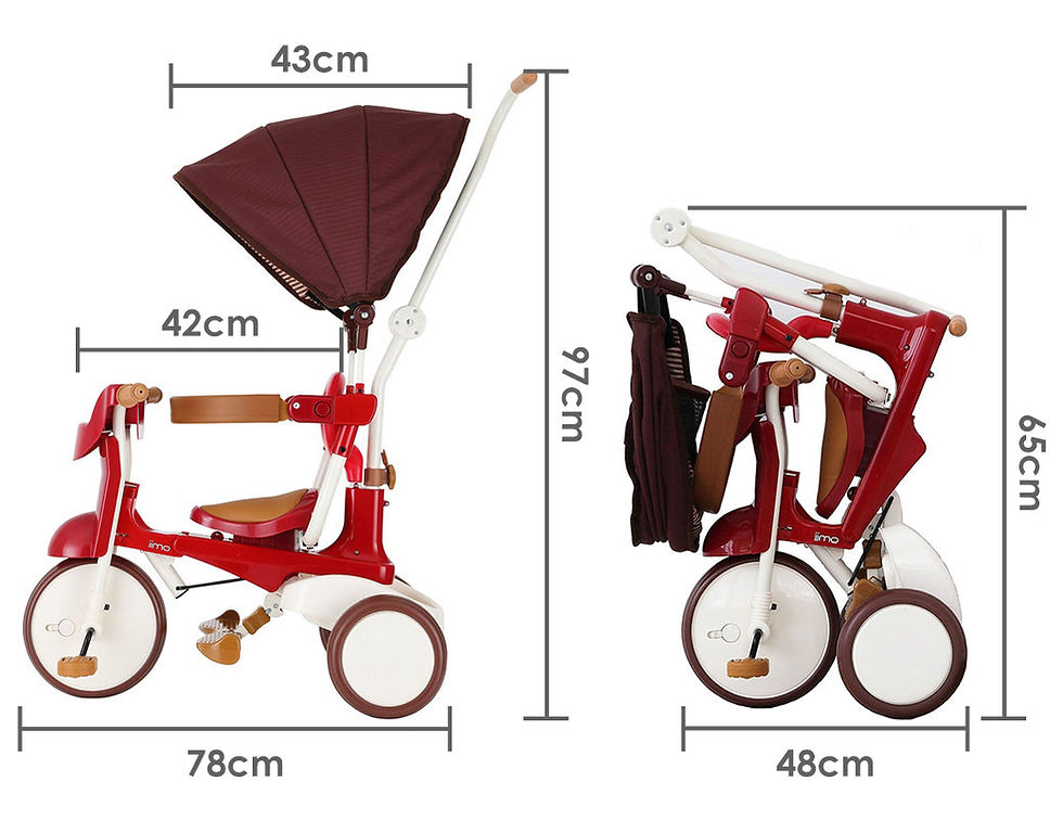 Thumbnail: Iimo 3-In-1 Foldable Tricycle With Canopy