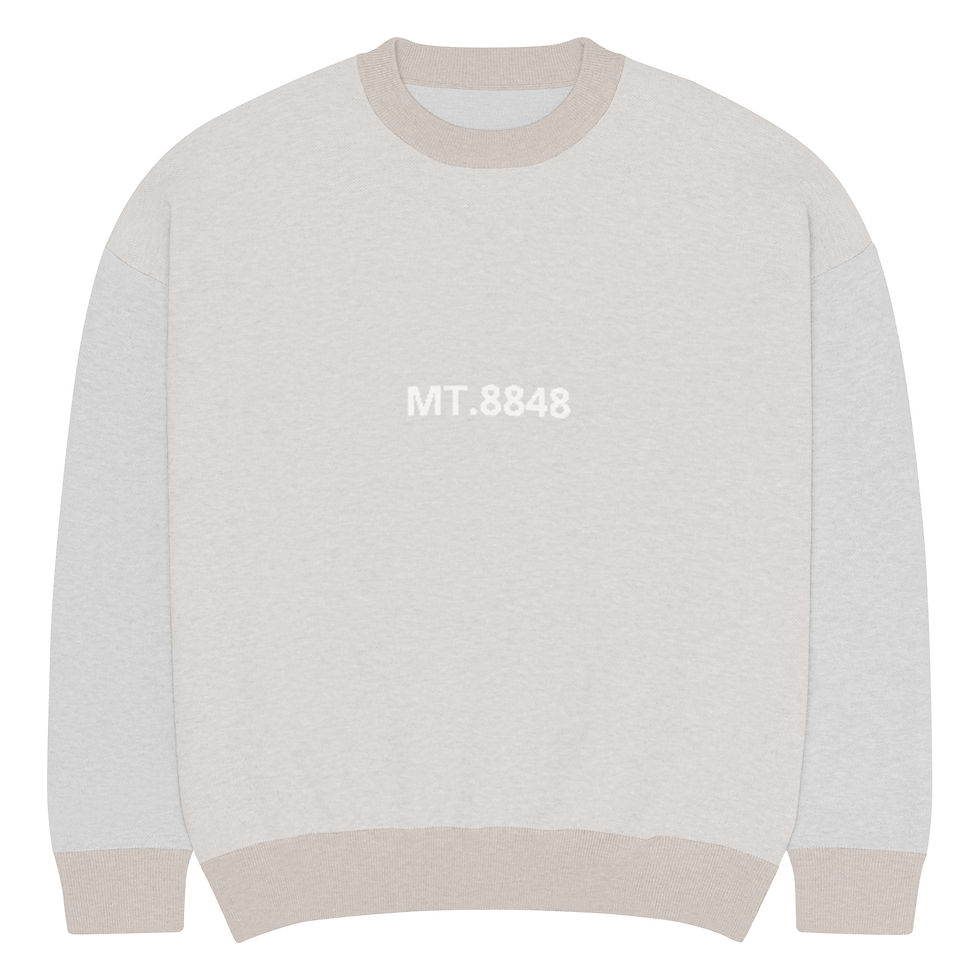 Relaxed fit knitted crew neck sweater