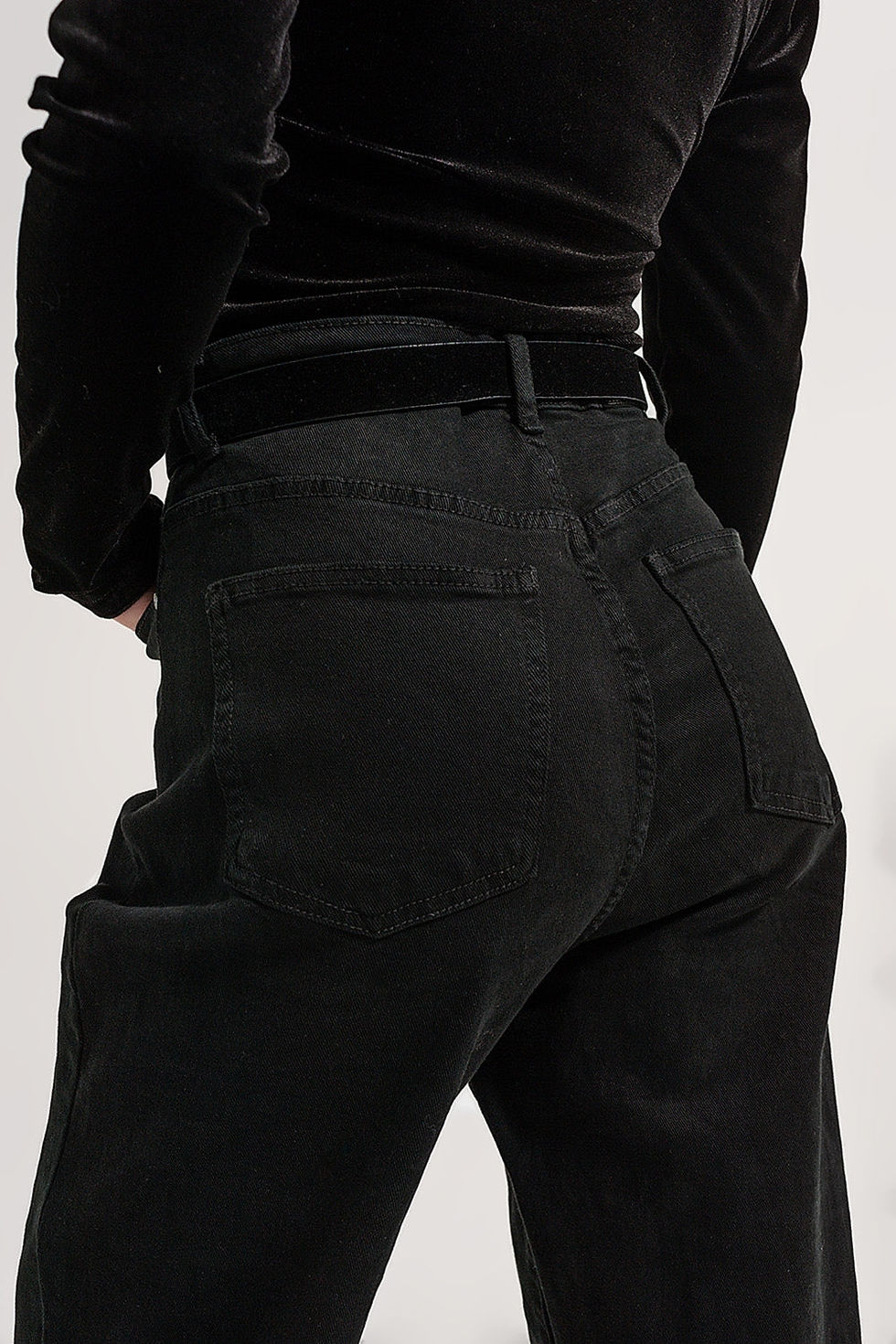 Thumbnail: Pocket Detail Jeans in Black