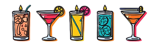 small illustrations of candles in the sh