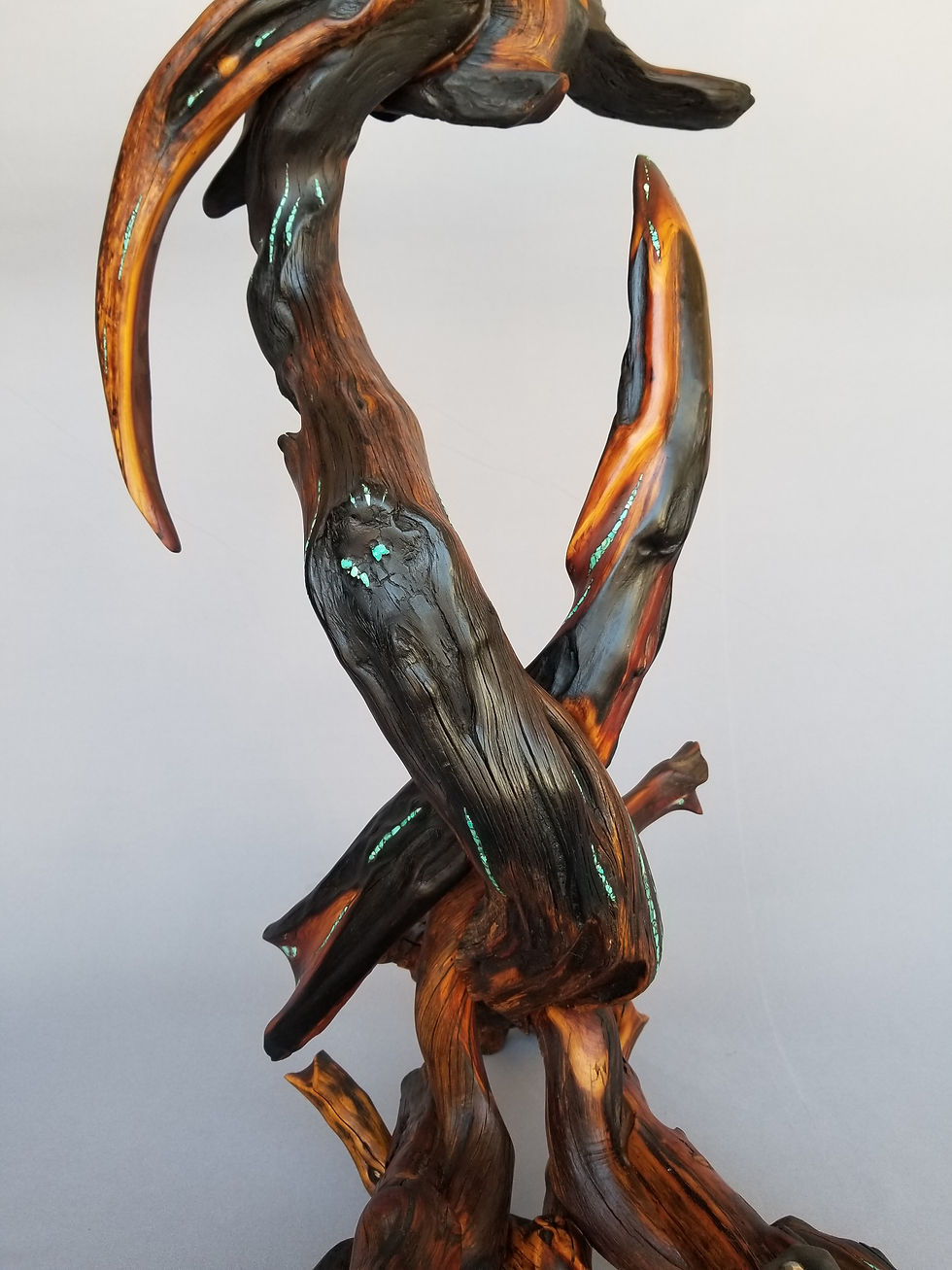 Thumbnail: #11 Custom Manzanita Guitar Stand with Sleeping Beauty Turquoise Inlay