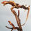 Thumbnail: #20 Custom Manzanita Guitar Stand with Turquoise Inlay