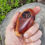 Thumbnail: Manzanita Wood Smoking Pipe with Blue Turquoise and Deep Green Malachite Inlay 