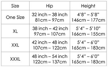 Miss Naughty Opaque Tights Size Chart