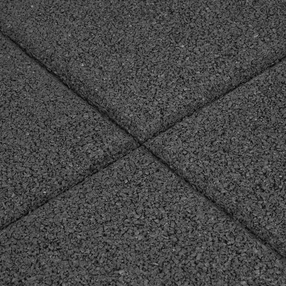 Fall protection plate 50x50x2 cm black rubber plate fall protection mat playground mat