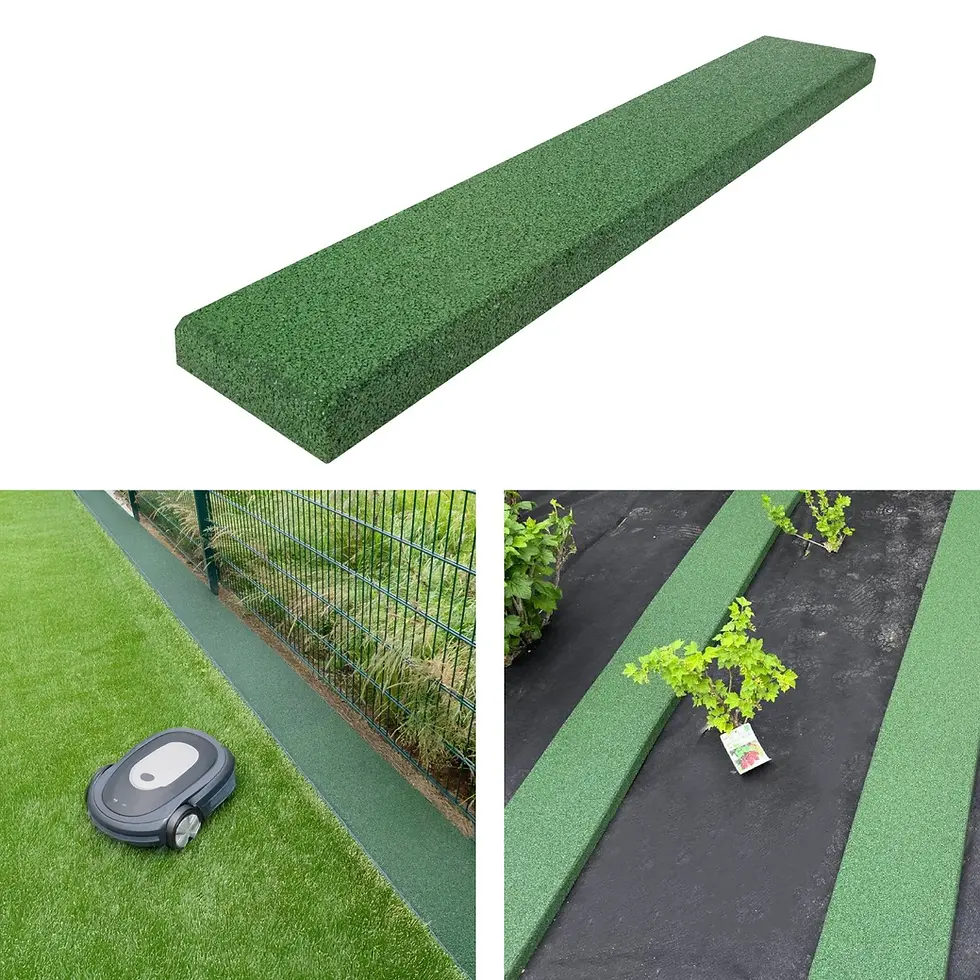 rasenkante gartenweg aus gummigranulat 100 15 3,5cm rutschhemmend wetterfest grün flexible beeteinfassung schutz