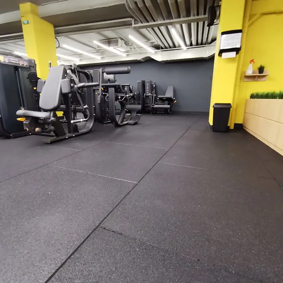 Fall protection plate 100x100x2 cm black rubber plate playground mat