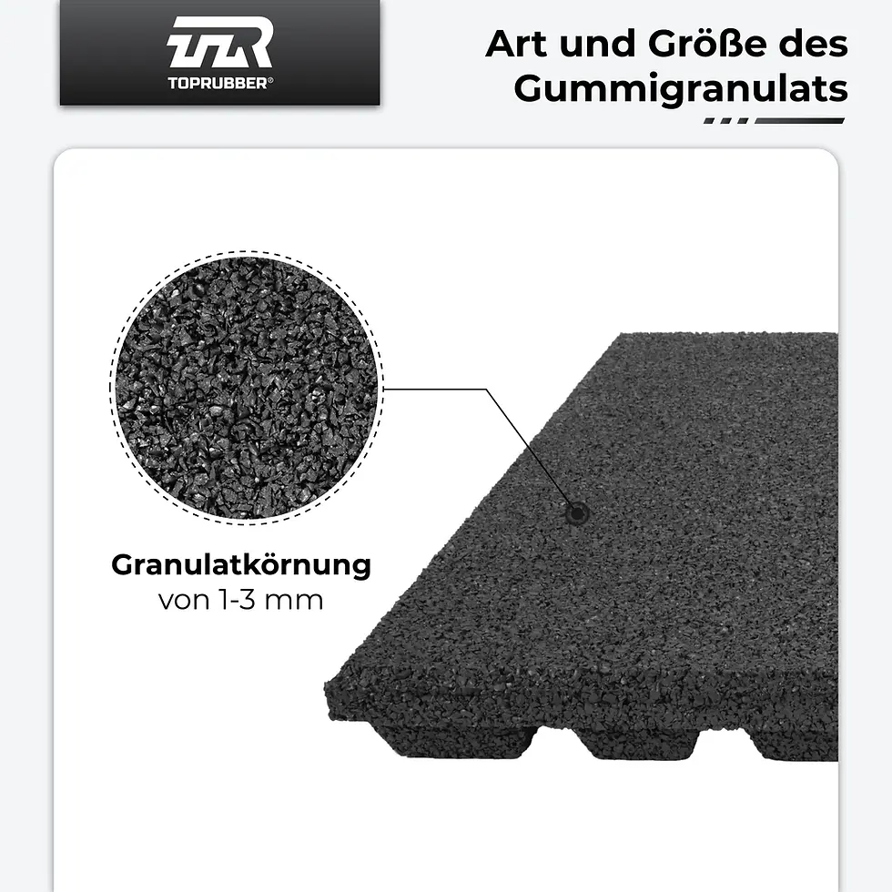4x fall protection plates 50x50x4 cm black rubber plates playground mats