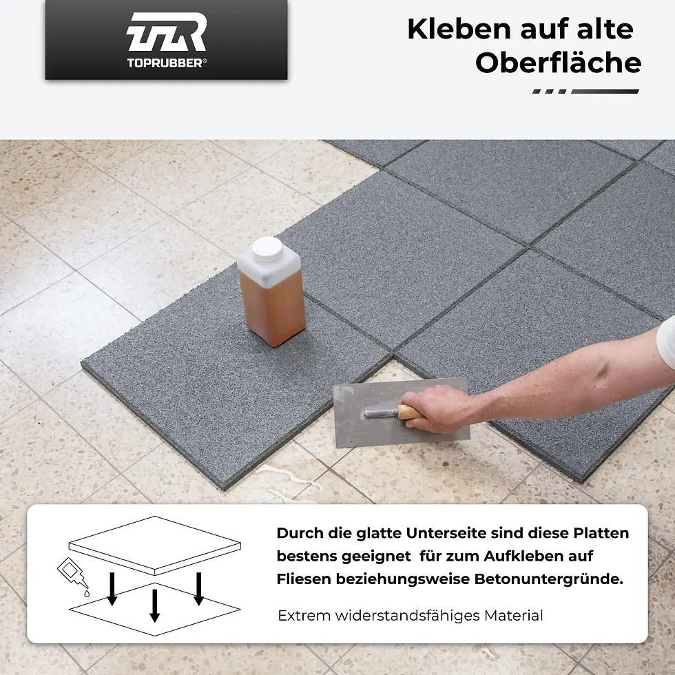 Fallschutzplatte 100x100x2 cm Grau Gummiplatte Spielplatzmatte