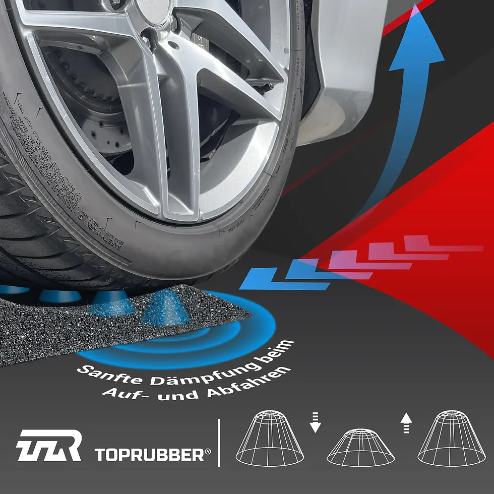 TOPRUBBER® 4x Tire Shoes / Tire Protectors SET of 200 in black made of rubber granulate