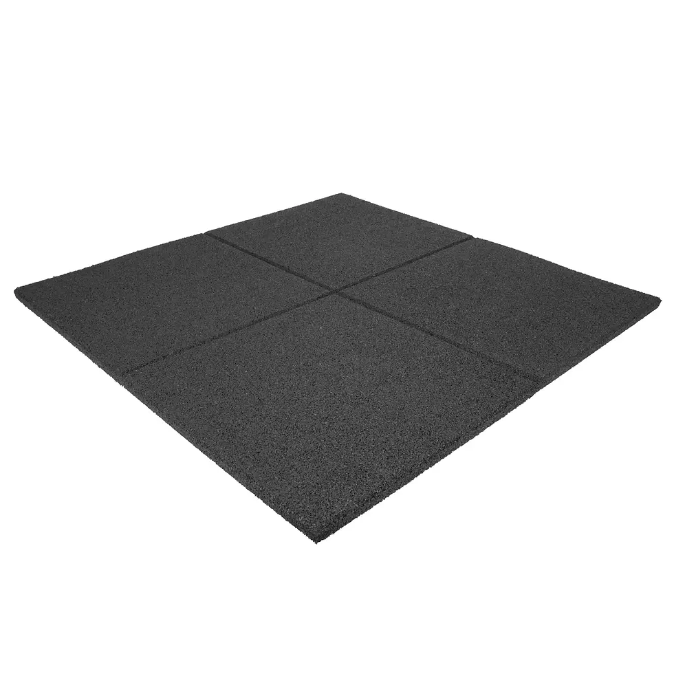 Fall protection plate 50x50x2 cm black rubber plate fall protection mat playground mat